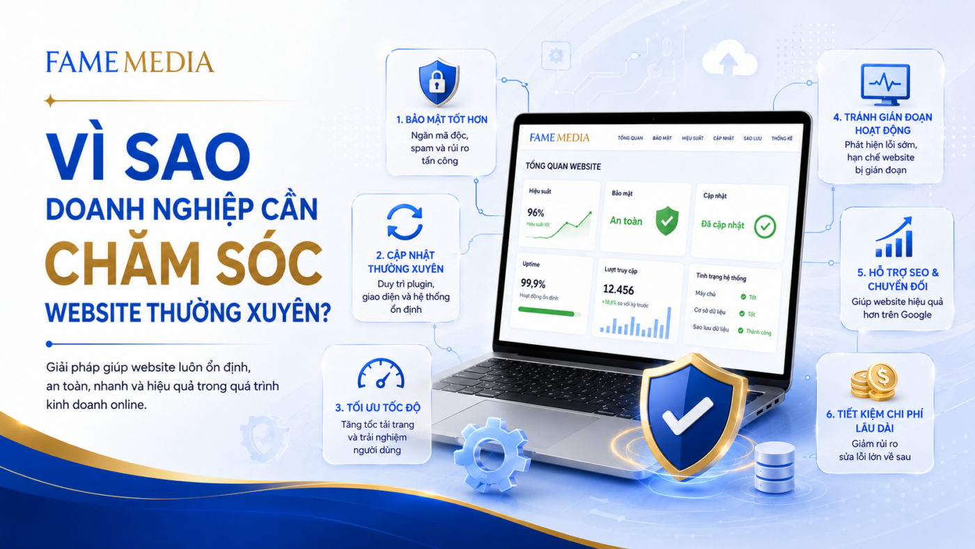 Vì sao doanh nghiệp cần chăm sóc website thường xuyên?