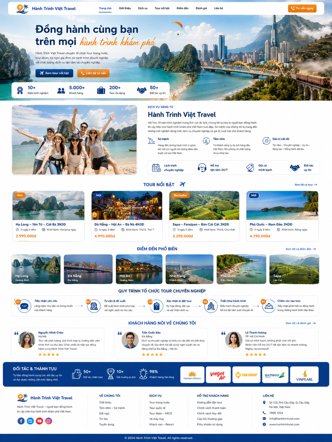 mẫu giao diện web du lịch