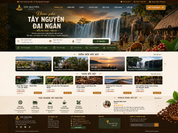 Mẫu giao diện web du lịch DL2