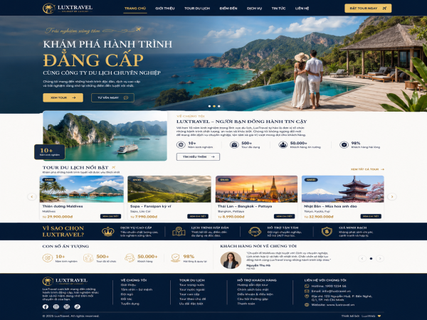 Mẫu giao diện web du lịch DL4