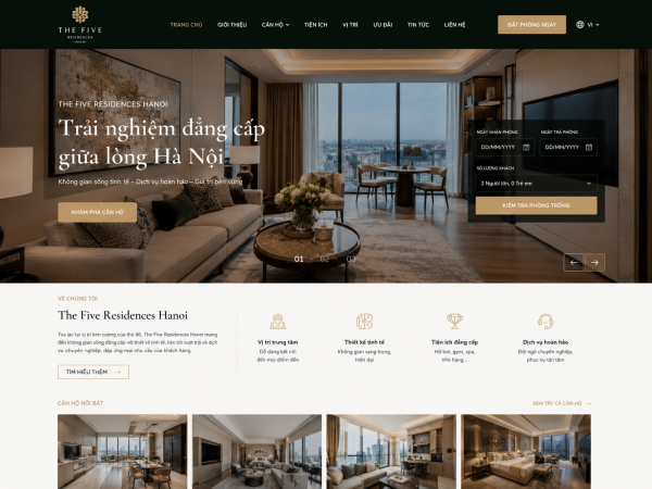 Mẫu giao diện web khách sạn KS3