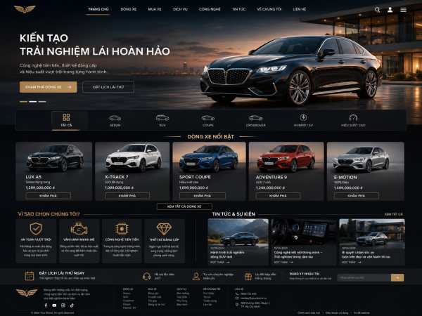 Mẫu giao diện web ô tô OT1
